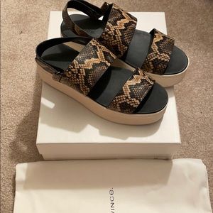 Vince Westport Snakeprint Sandal